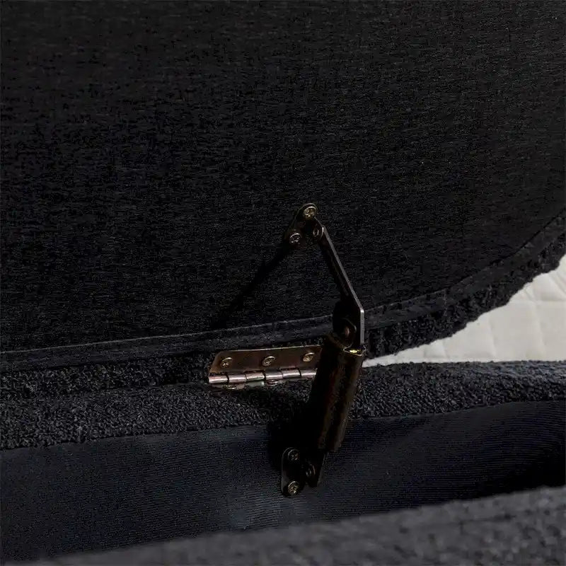 Boucle Fabric Storage Bench Bedroom Bench w/Wood Legs For Living Room