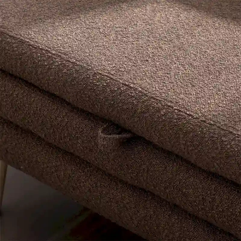 Boucle Fabric Storage Bench Bedroom Bench w/Wood Legs For Living Room