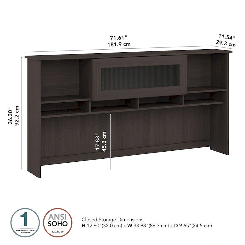Cabot 72W Desk Hutch by Bush Furniture