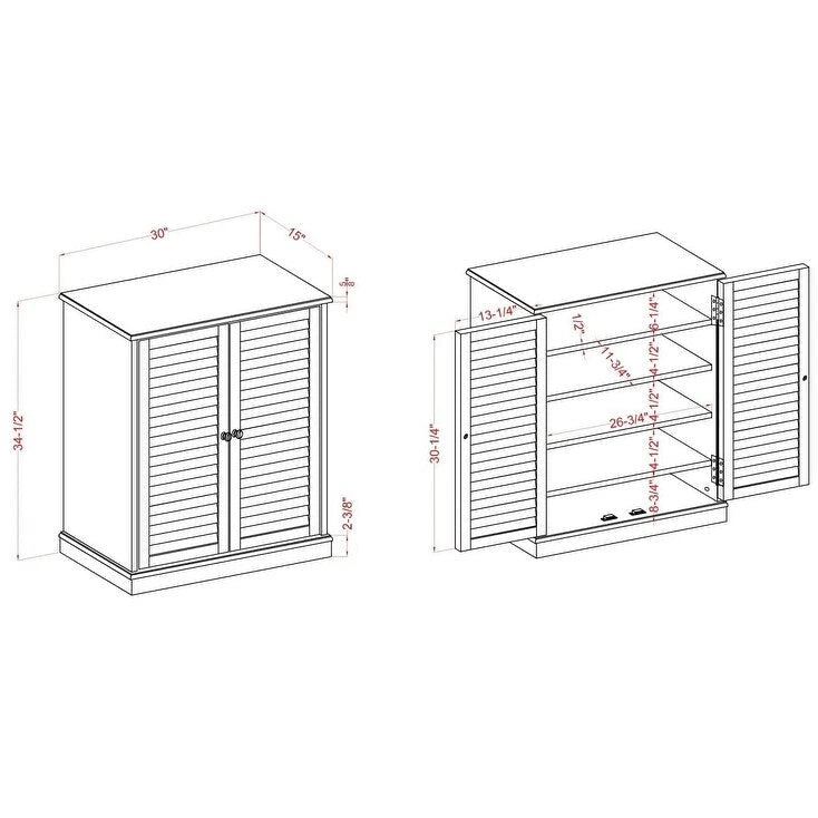 Modern Transitional Design 1pc Shoe Cabinet Espresso Finish Adjustable Shelves Louver Design Doors Home Furniture Shoe Rack
