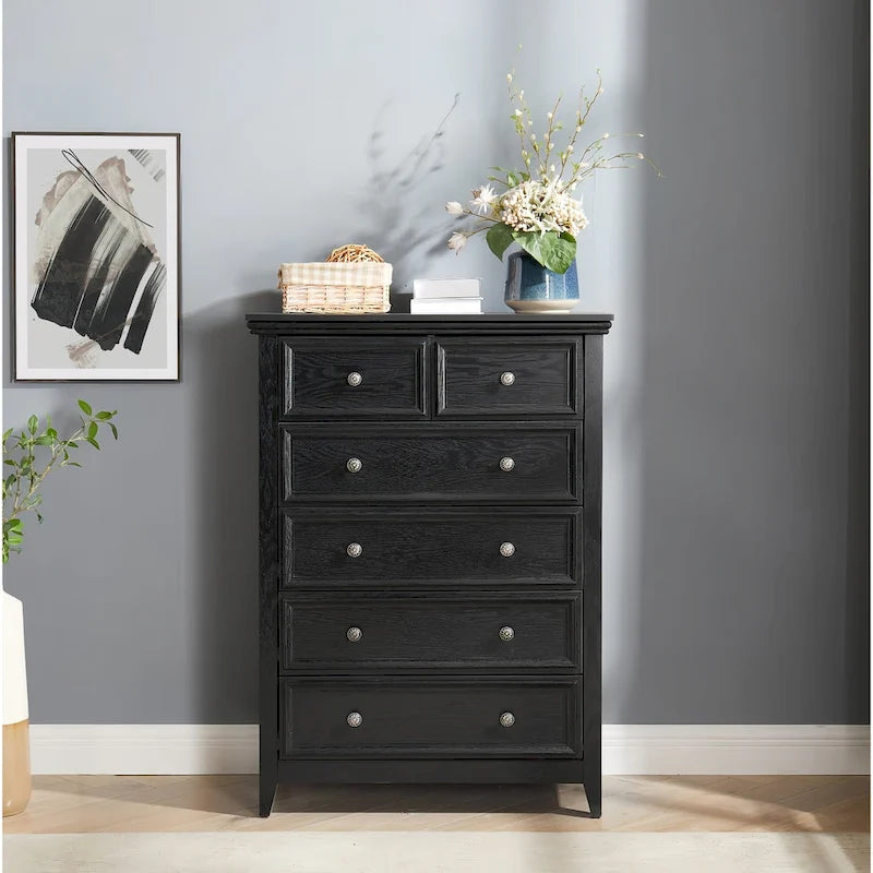 Modern 6 Drawers Dresser 6 Drawers Cabinet Chest of Drawers Closet Organizers - 31.50  * 15.75  * 44.29 