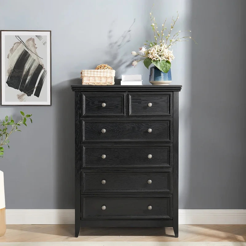 Modern 6 Drawers Dresser 6 Drawers Cabinet Chest of Drawers Closet Organizers - 31.50  * 15.75  * 44.29