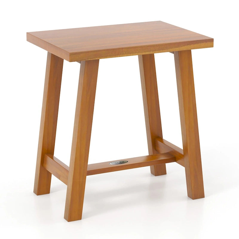 Teak Shower Stool, Bathroom Shower Chair, Suitable For Shaving Legs And Performing Spa Treatments.