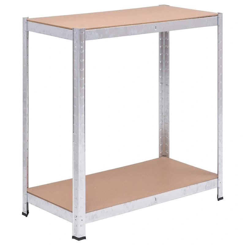 5-Tier Storage Rack, Black Steel, 71" H, Adjustable