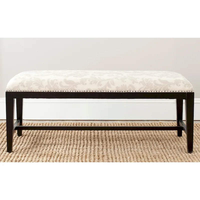 Floral beige bench
