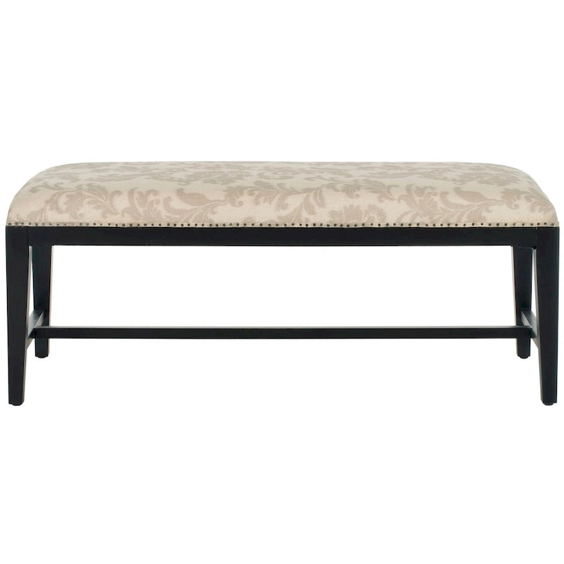 Floral beige bench