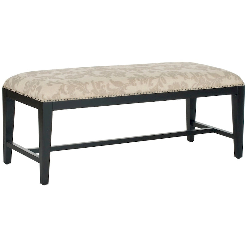 Floral beige bench