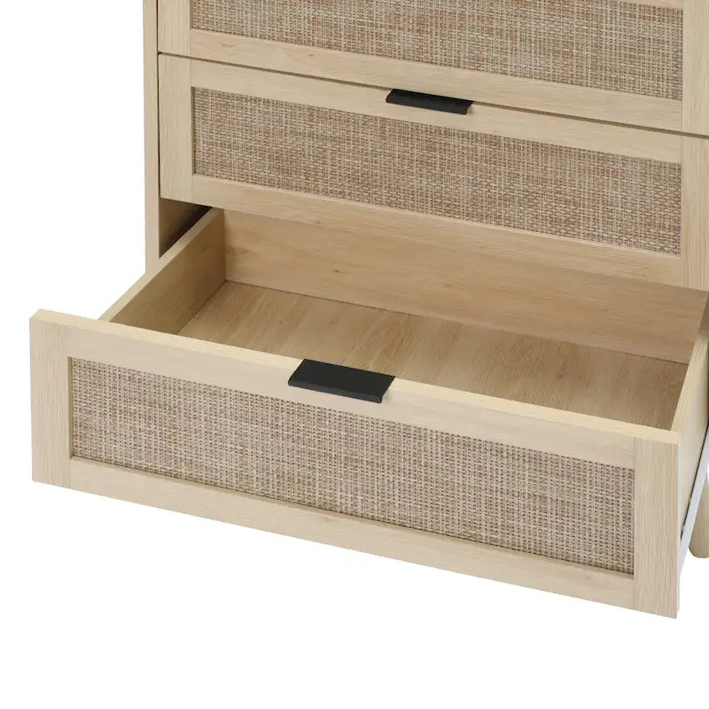 Rattan 3 Drawer Cabinet for bedroom living room