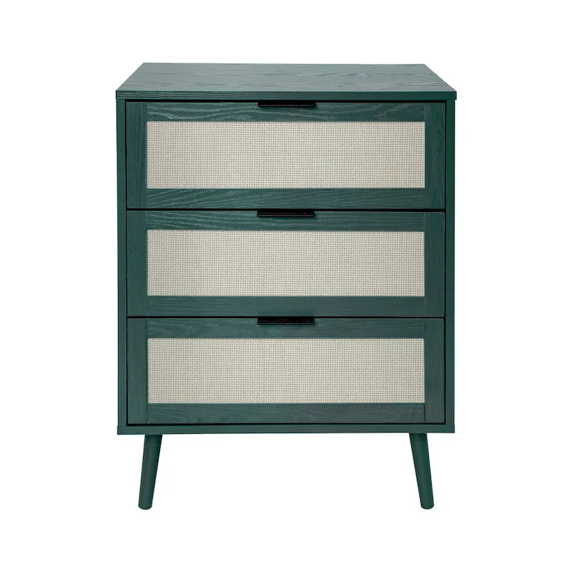 Rattan 3 Drawer Cabinet for bedroom living room