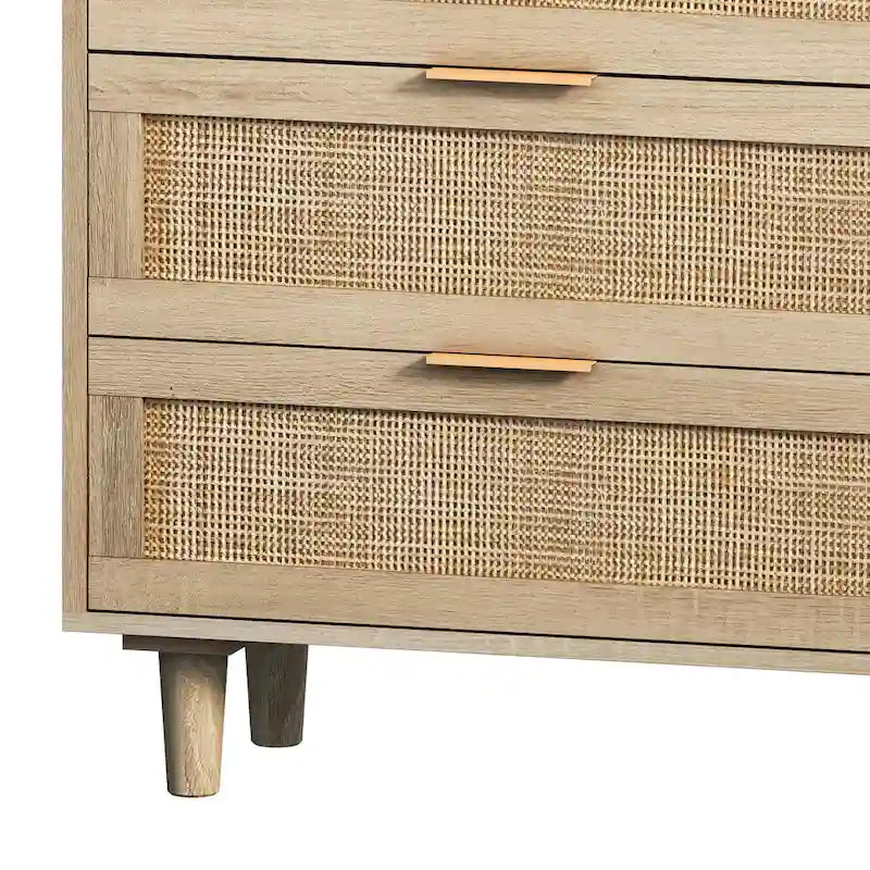 51.18 6-Drawers Rattan Storage Cabinet for Bedroom,Living Room