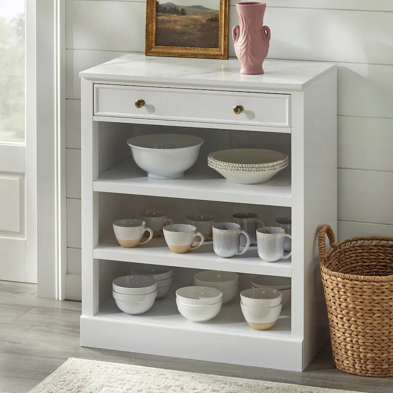 Single-Drawer Storage Cabinet (With Shelf)