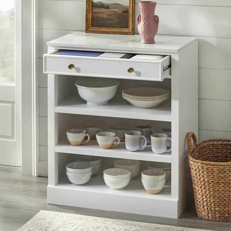 Single-Drawer Storage Cabinet (With Shelf)