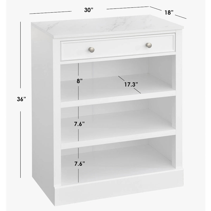 Single-Drawer Storage Cabinet (With Shelf)