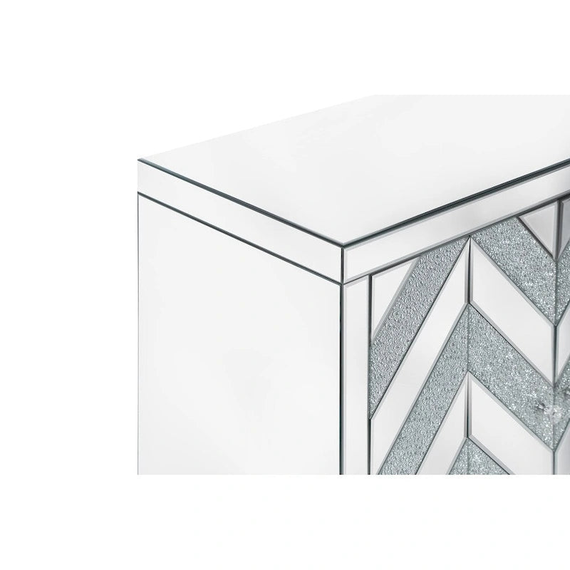 Storage Cabinet with Mirror Trim Living Room Dining Room Entryway Kitchen