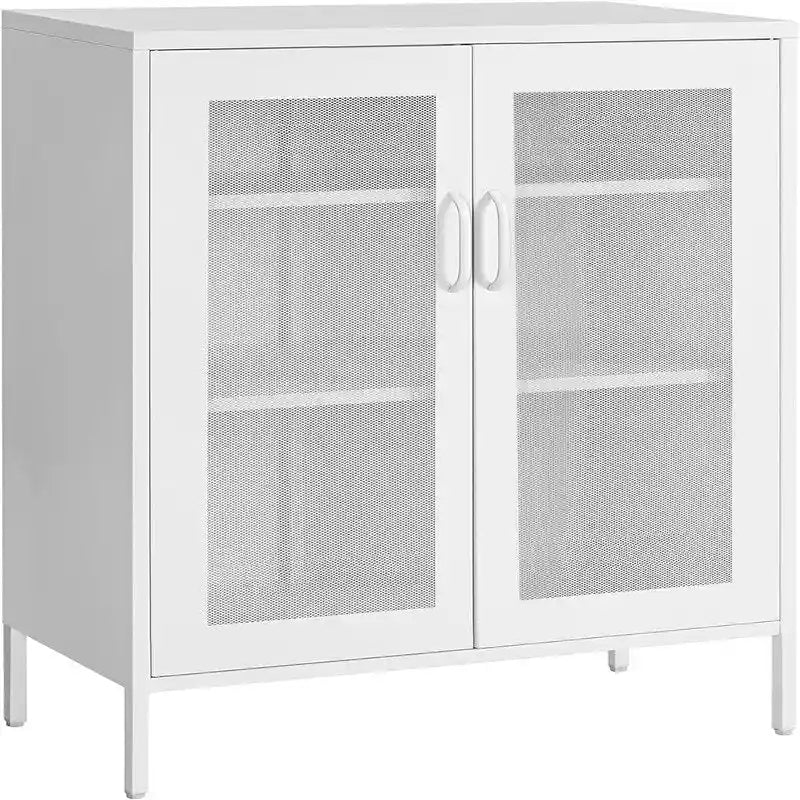 Metal Storage Cabinet With Mesh Doors