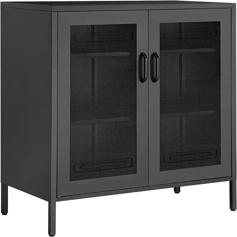 Metal Storage Cabinet With Mesh Doors