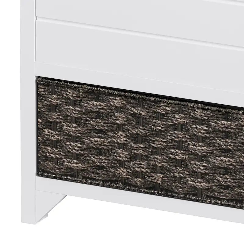 Storage Bench with Removable Basket and 2 Drawers