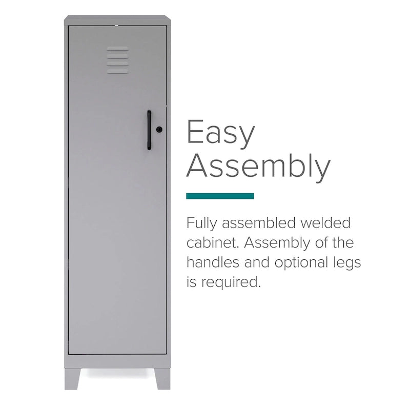 53.38 H 4 Shelf Vented Door Storage Locker Cabinet