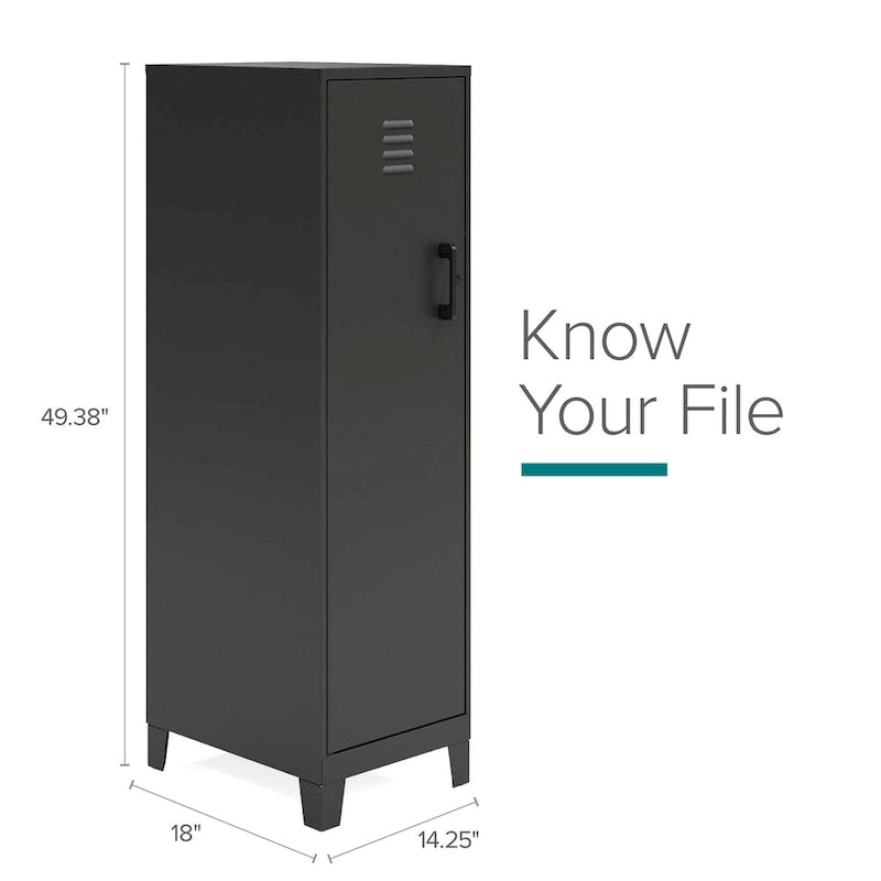 53.38 H 4 Shelf Vented Door Storage Locker Cabinet