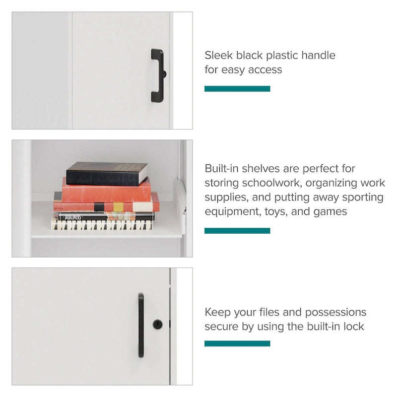 53.38 H 4 Shelf Vented Door Storage Locker Cabinet