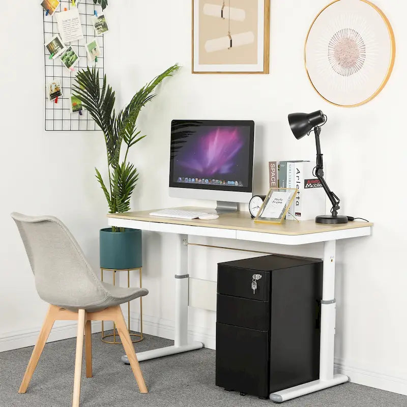 Modern 3-Drawer Mobile Steel File Cabinet