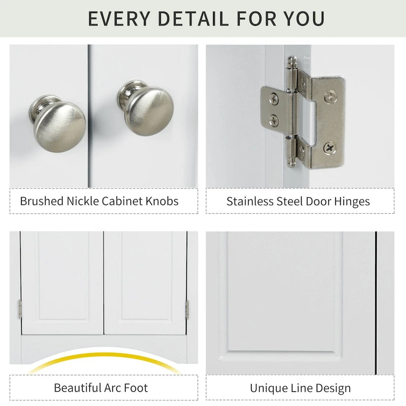 Grey Triangle Bathroom Storage Cabinet with Adjustable Shelves