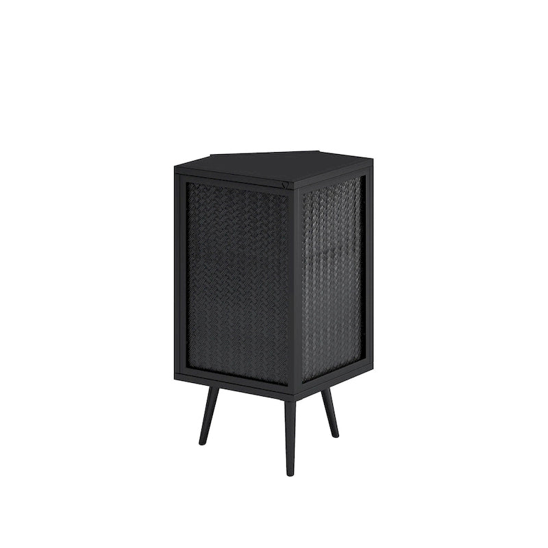 22.25  Floor Coner Cabinet with Tempered Glass Door