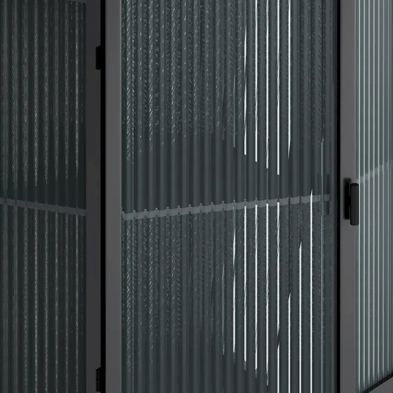 22.25  Floor Coner Cabinet with Tempered Glass Door