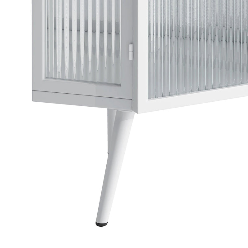 22.25  Floor Coner Cabinet with Tempered Glass Door