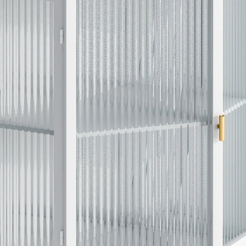 22.25  Floor Coner Cabinet with Tempered Glass Door