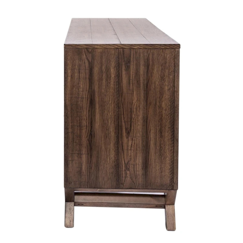 Lennox Weathered Chestnut Credenza Desk