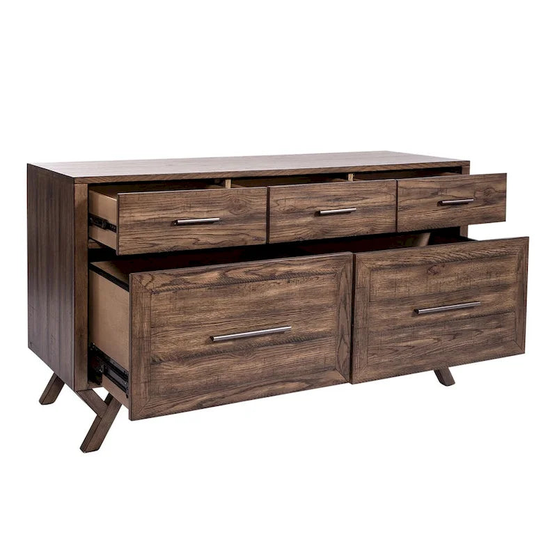 Lennox Weathered Chestnut Credenza Desk