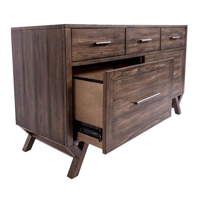 Lennox Weathered Chestnut Credenza Desk