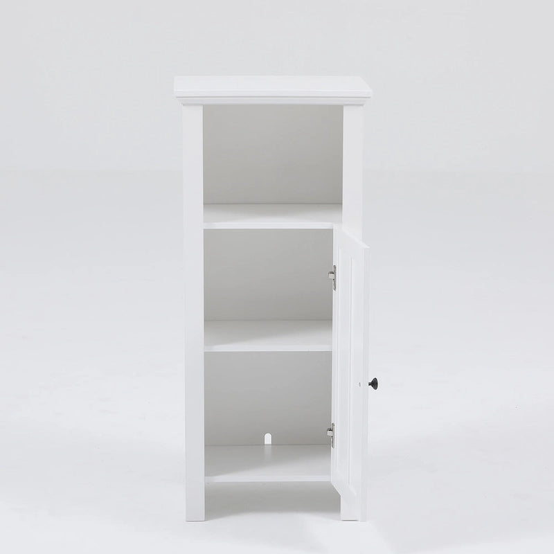 White Manufactured Wood Space-saving Bathroom Storage Cabinet