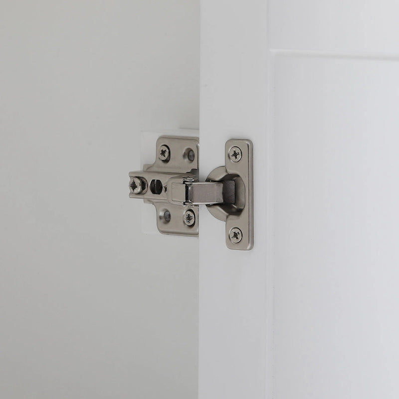 White Manufactured Wood Space-saving Bathroom Storage Cabinet