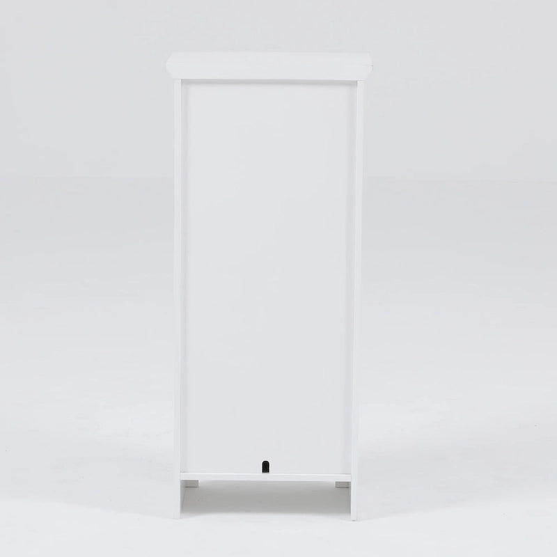 White Manufactured Wood Space-saving Bathroom Storage Cabinet