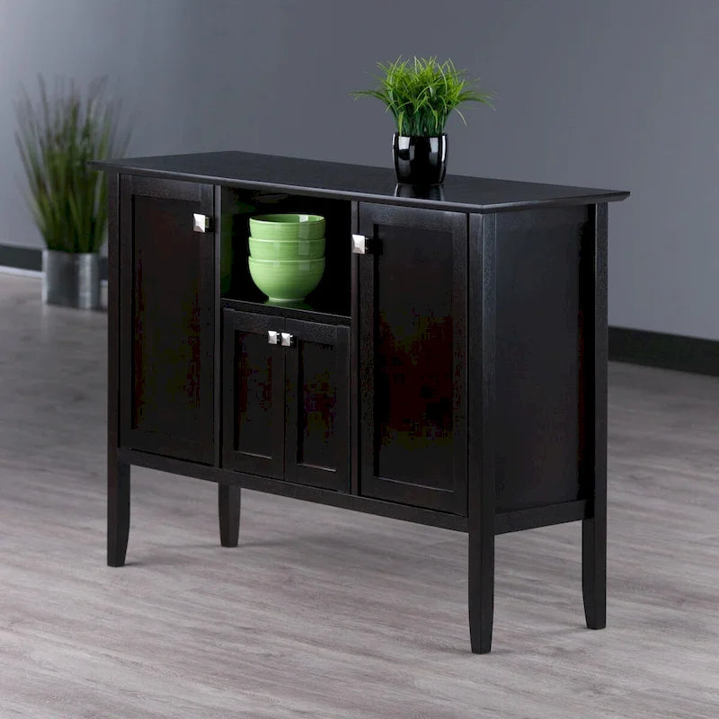 Melba Buffet Cabinet, Coffee - 46 W x 15.75 D x 33.6 H