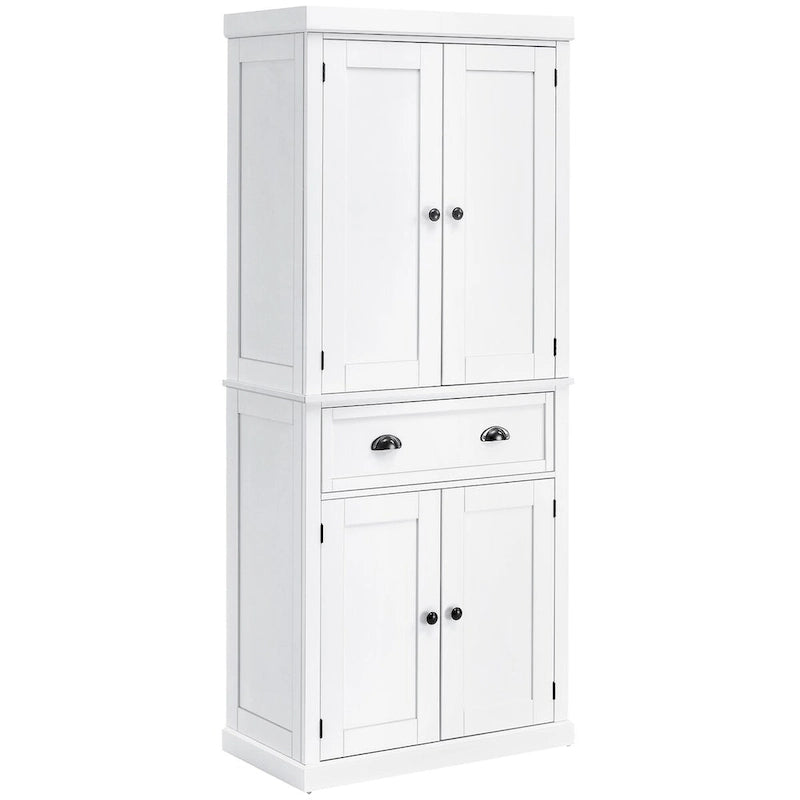 72  Freestanding Kitchen Pantry Cabinet, Tall Storage Cabinet with 2 Door Cupboards, 2 Drawers and Adjustable Shelves