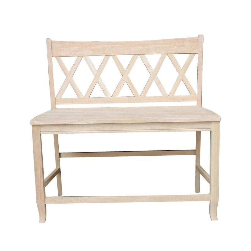Double X-Back Bench - 24  Seat Height