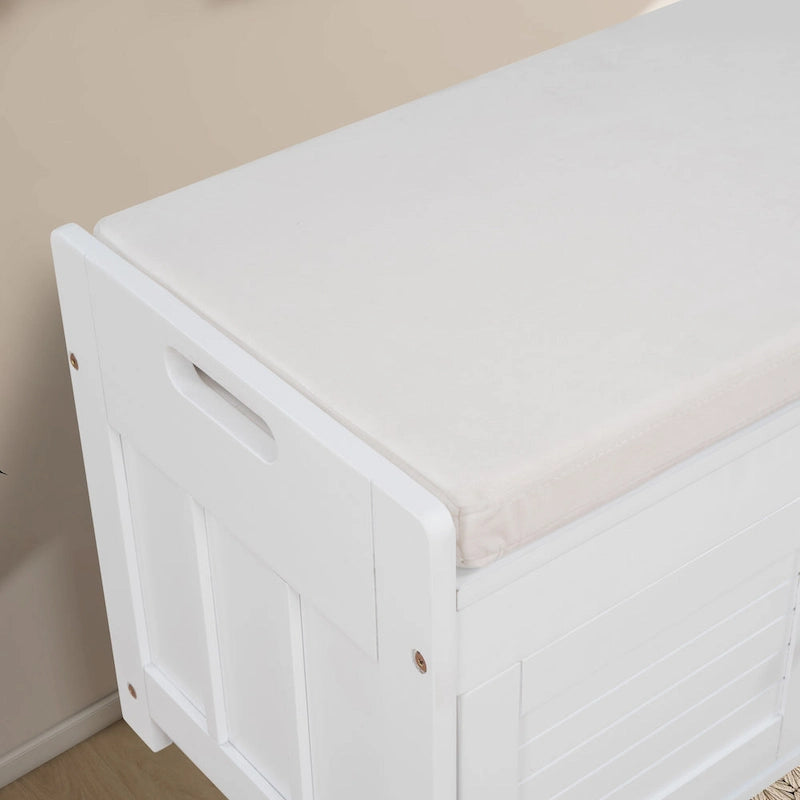 43.5  Storage Bench With Linen Blend Cushion