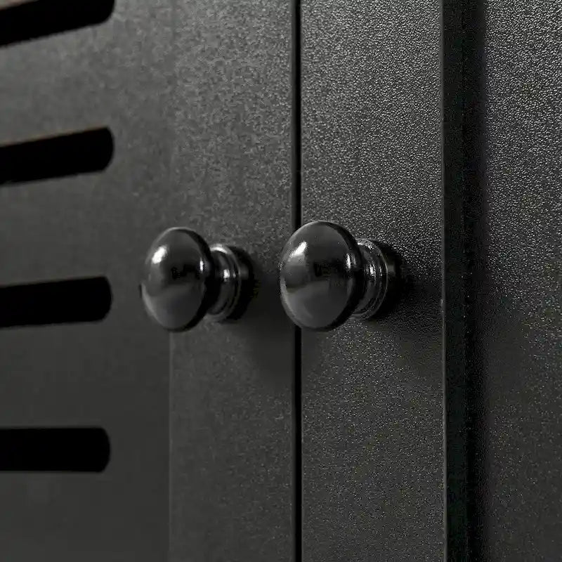 47.2  Entryway Bench with Shutter-Shaped Doors, Coat Rack, Cushion and 4 Sturdy Hooks