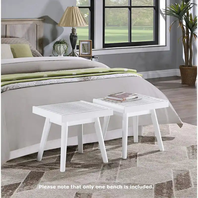 Solid Wood Slat Bench