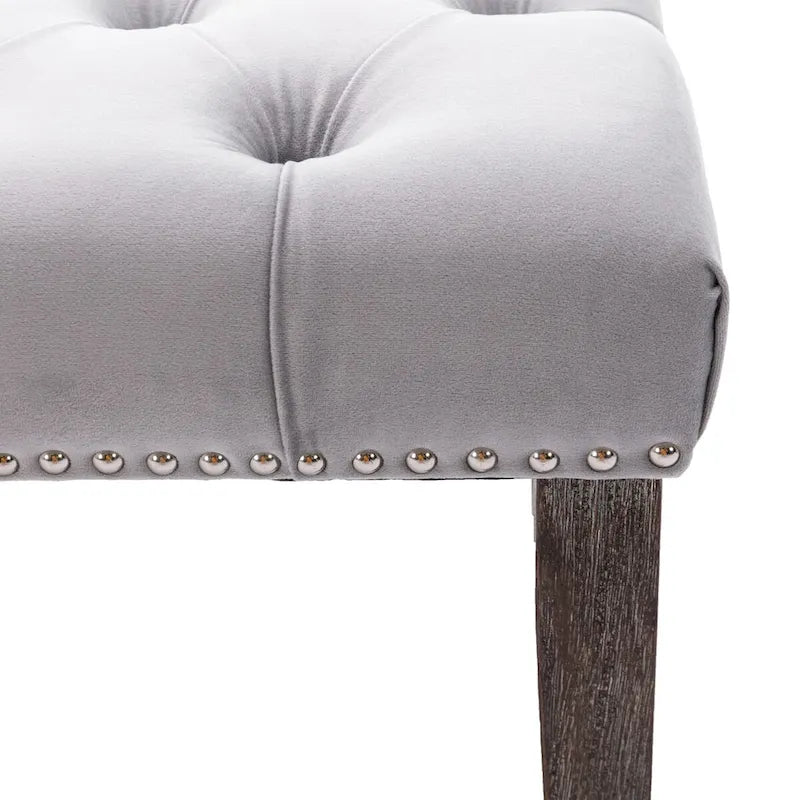 Upholstered Tufted Bench Ottoman Footrest Stool Accent Bench
