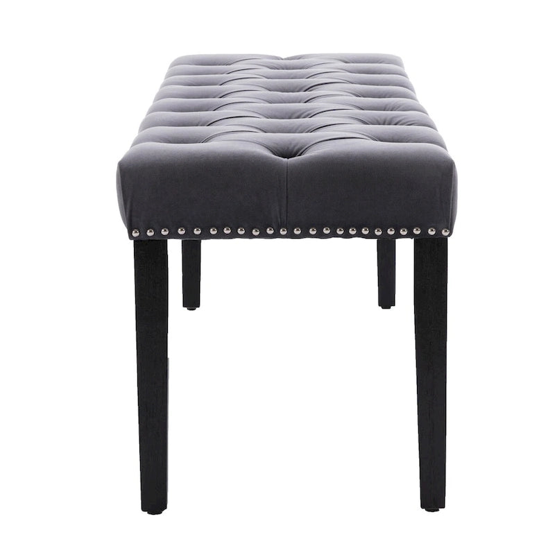 Upholstered Tufted Bench Ottoman Footrest Stool Accent Bench