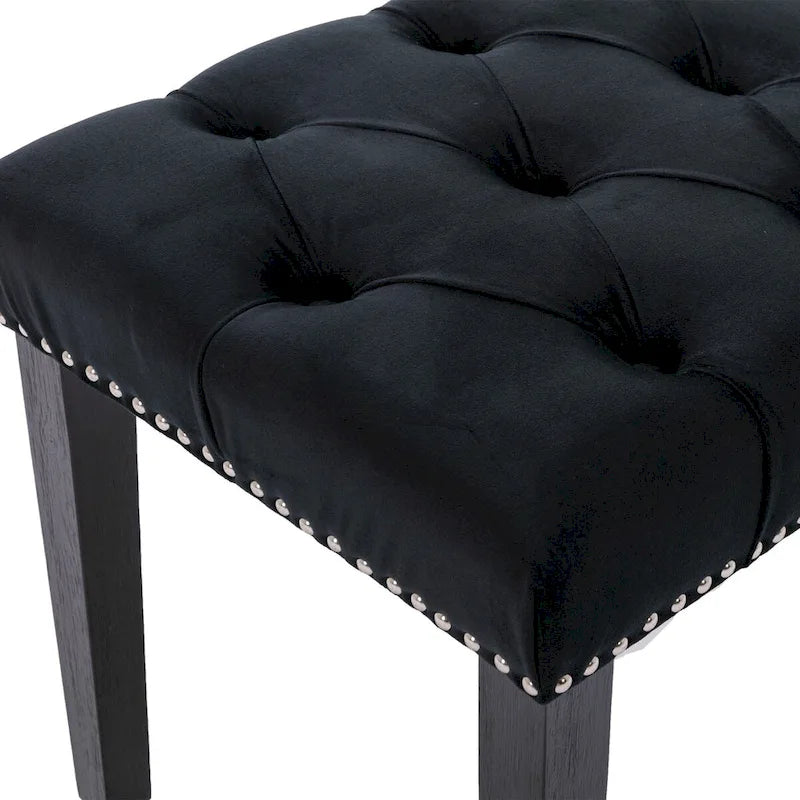 Upholstered Tufted Bench Ottoman Footrest Stool Accent Bench