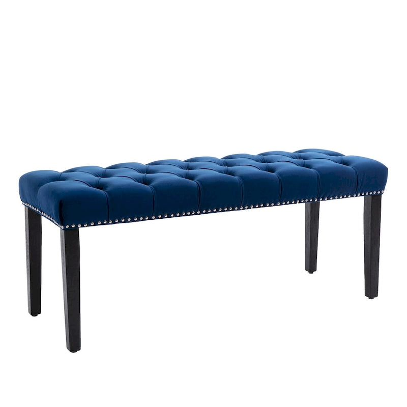 Upholstered Tufted Bench Ottoman Footrest Stool Accent Bench