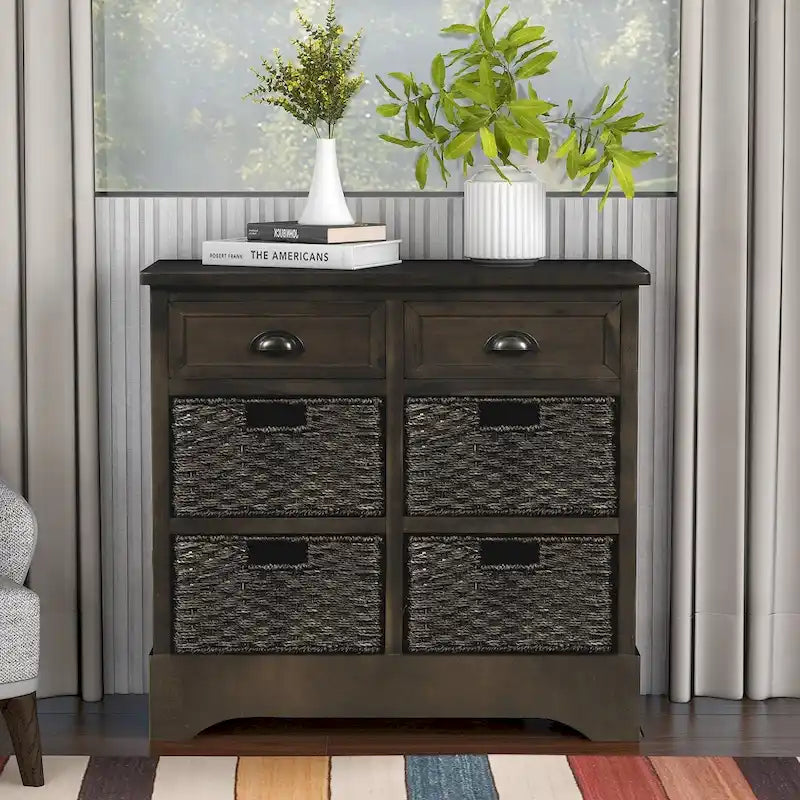Acacia Wood Storage Cabinet