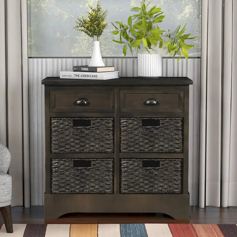 Acacia Wood Storage Cabinet