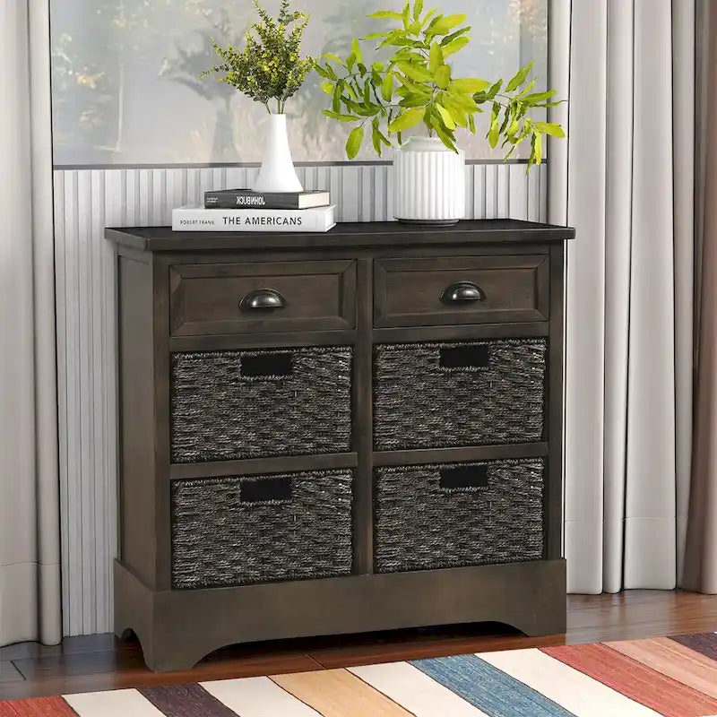 Acacia Wood Storage Cabinet
