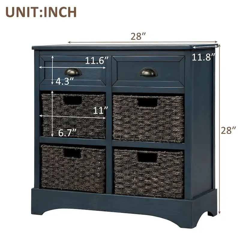 Acacia Wood Storage Cabinet